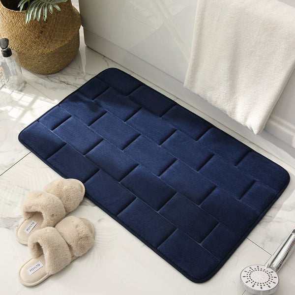 Antislip Badmat Beige Ziegelpatroon  Snel Droog Badkamer Mat