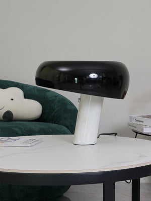 Marmeren Tafellamp met Elegante Stenen Voet – Moderne Woonkamer & Slaapkamer Verlichting