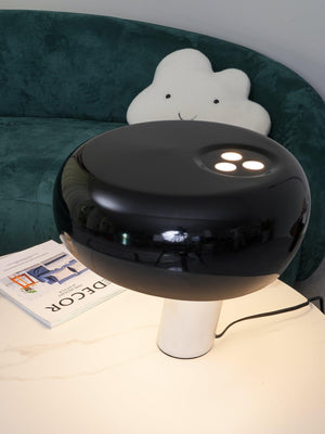Marmeren Tafellamp met Elegante Stenen Voet – Moderne Woonkamer & Slaapkamer Verlichting