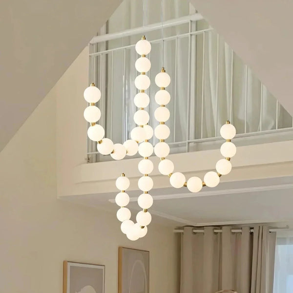 Glamoureuze Witte Kroonluchter Hanglamp – Elegante LED Plafondlamp voor Thuis