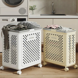 Opvouwbare Wäschemand met Wieltjes | Inklapbare Hamper 30L 45L 54L voor Thuis