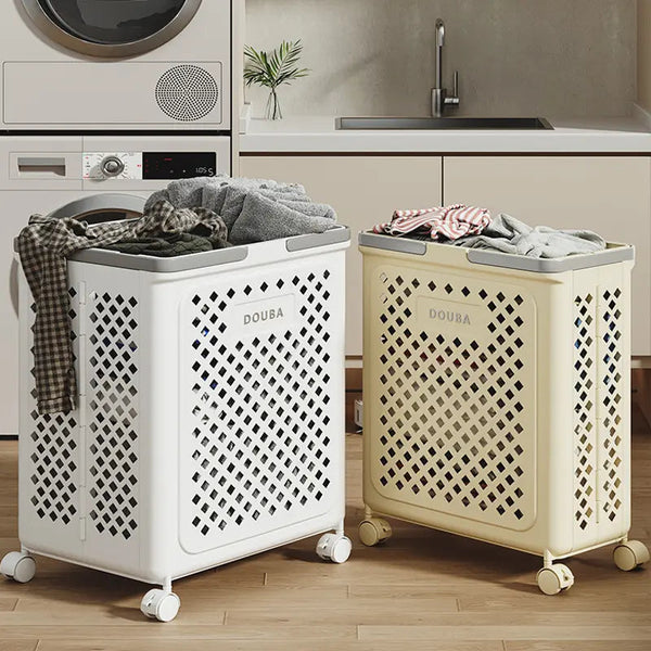 Opvouwbare Wäschemand met Wieltjes | Inklapbare Hamper 30L 45L 54L voor Thuis