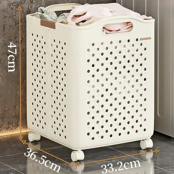 Opvouwbare Wäschemand met Wieltjes | Inklapbare Hamper 30L 45L 54L voor Thuis