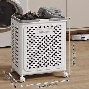 Opvouwbare Wäschemand met Wieltjes | Inklapbare Hamper 30L 45L 54L voor Thuis