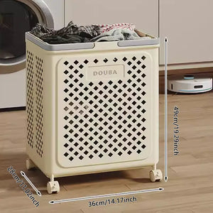 Opvouwbare Wäschemand met Wieltjes | Inklapbare Hamper 30L 45L 54L voor Thuis