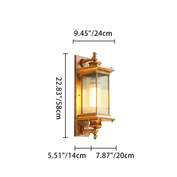 Rechthoekige LED Buiten Wandlamp – Vintage Industrieel Design