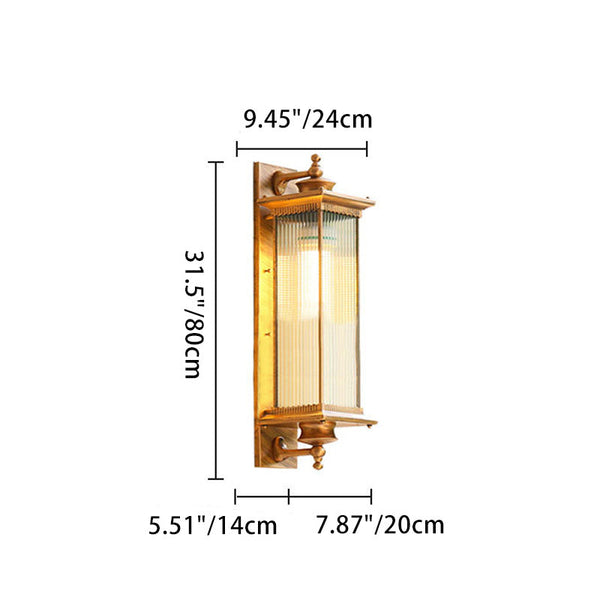 Rechthoekige LED Buiten Wandlamp – Vintage Industrieel Design