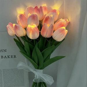 Draagbare Tulpen LED Nachtlamp  Gezellige Sfeerverlichting voor Slaapkamer  Woonkamer