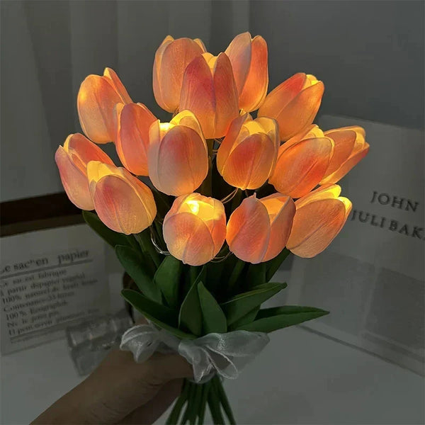 Draagbare Tulpen LED Nachtlamp  Gezellige Sfeerverlichting voor Slaapkamer  Woonkamer