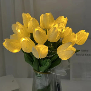 Draagbare Tulpen LED Nachtlamp  Gezellige Sfeerverlichting voor Slaapkamer  Woonkamer