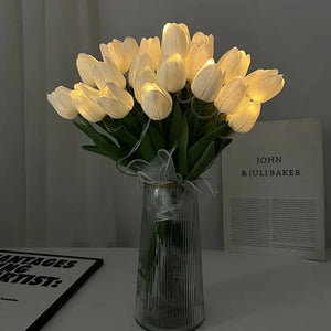 Draagbare Tulpen LED Nachtlamp  Gezellige Sfeerverlichting voor Slaapkamer  Woonkamer