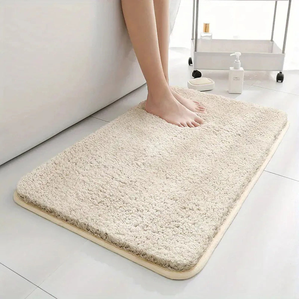 Zwarte Badkamermat | Dikke Antislip Waterabsorberende Badmat voor Ultiem Comfort