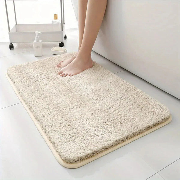 Zwarte Badkamermat | Dikke Antislip Waterabsorberende Badmat voor Ultiem Comfort