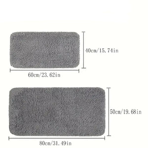 Zwarte Badkamermat | Dikke Antislip Waterabsorberende Badmat voor Ultiem Comfort