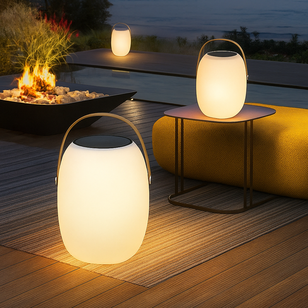 Draagbare Zonne LED Lamp voor Terras en Tuin  Milieuvriendelijke Buitenverlichting