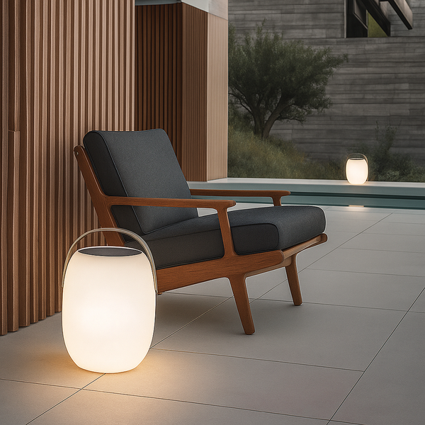 Draagbare Zonne LED Lamp voor Terras en Tuin  Milieuvriendelijke Buitenverlichting