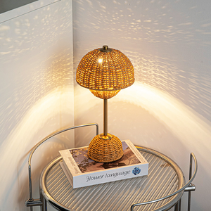 Bamboe LED Tafellamp voor Zachte Sfeerverlichting  Modern Natuurlijk Woondecor