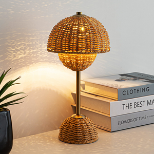 Bamboe LED Tafellamp voor Zachte Sfeerverlichting  Modern Natuurlijk Woondecor