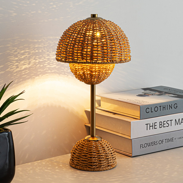Bamboe LED Tafellamp voor Zachte Sfeerverlichting  Modern Natuurlijk Woondecor