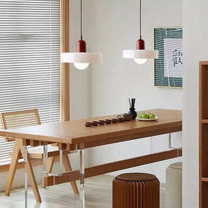 Moderne Art Deco Glazen Hanglamp – Kleurrijke Halo Plafondlamp