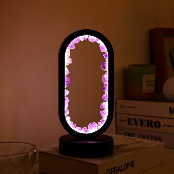 Rustgevende Amethist Lamp  Handgemaakte Natuurlijke Kristallen Verlichting voor een Ontspannen Sfeer in Huis