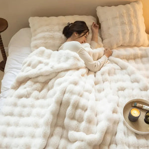 Zachte Fleece Plaid  Gezellig Dekentje voor Bed & Bank het Hele Jaar Door