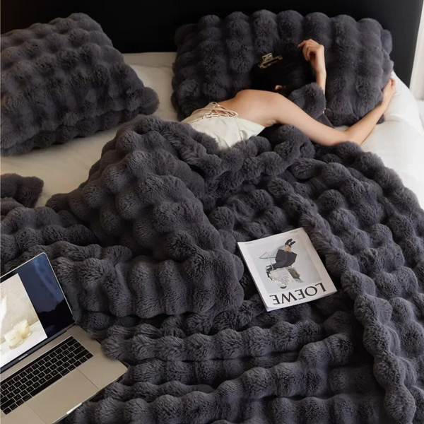 Zachte Fleece Plaid  Gezellig Dekentje voor Bed & Bank het Hele Jaar Door