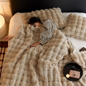 Zachte Fleece Plaid  Gezellig Dekentje voor Bed & Bank het Hele Jaar Door