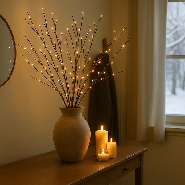 LED Takken Verlichting – Decoratieve Sfeertakken met 120 Warm Witte LED’s (68 cm)