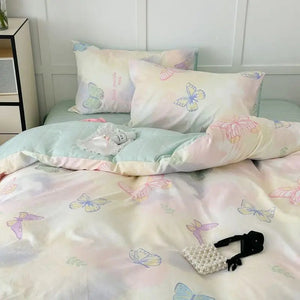 Romantisch Roze Bloemen Beddengoed Set  Zachte Polyester Dekbedovertrek  Kussenslopen voor Gezellige Slaapkamers