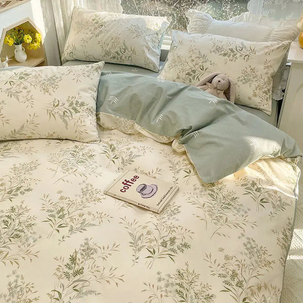 Romantisch Roze Bloemen Beddengoed Set  Zachte Polyester Dekbedovertrek  Kussenslopen voor Gezellige Slaapkamers