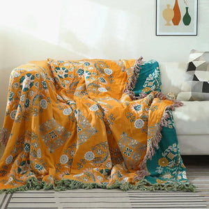 Boho Jacquard Plaid  Veelzijdig Katoenen Sofa en Beddeken voor Gezellige Interieurs