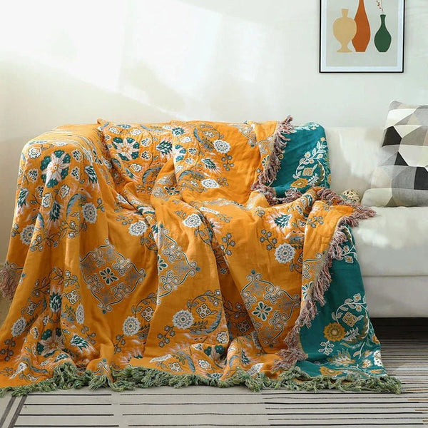 Boho Jacquard Plaid  Veelzijdig Katoenen Sofa en Beddeken voor Gezellige Interieurs