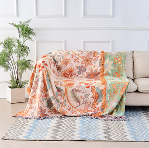 Boho Bloemenprint Dekentje – Sfeervol en Comfortabel Deken voor Bank, Bed & Buiten