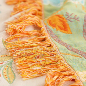 Boho Bloemenprint Dekentje – Sfeervol en Comfortabel Deken voor Bank, Bed & Buiten
