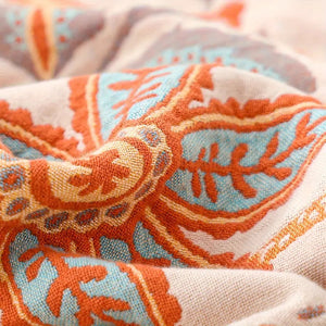 Boho Bloemenprint Dekentje – Sfeervol en Comfortabel Deken voor Bank, Bed & Buiten