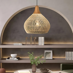 Boho Rotan Hanglamp – Handgemaakt voor Gezellige Slaapkamers
