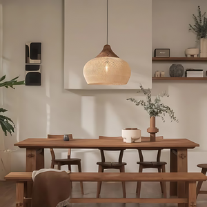 Boho Rotan Hanglamp – Handgemaakt voor Gezellige Slaapkamers
