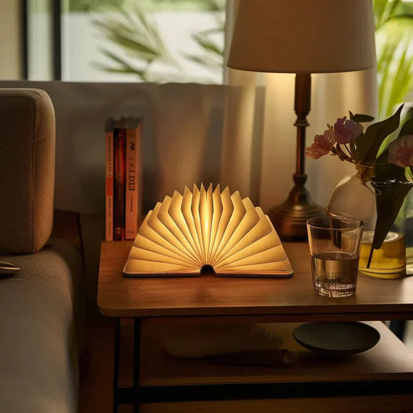 Oplaadbare Vouwboek Lamp – Magische LED Tafellamp voor Sfeervolle Woondecoratie