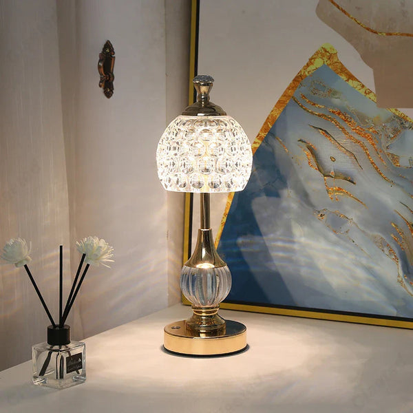 Elegante Kristal Acryl Tafellamp  Zacht Sfeerverlichting voor Stijlvolle Woondecoratie
