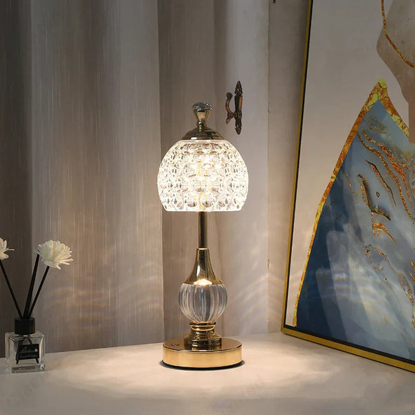 Elegante Kristal Acryl Tafellamp  Zacht Sfeerverlichting voor Stijlvolle Woondecoratie