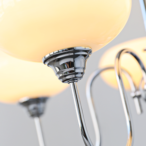 Artistieke Kaki Kroonluchter – Elegante Glazen Hanglamp voor Woon- en Eetkamer