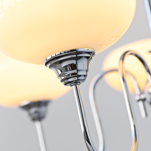 Artistieke Kaki Kroonluchter – Elegante Glazen Hanglamp voor Woon- en Eetkamer