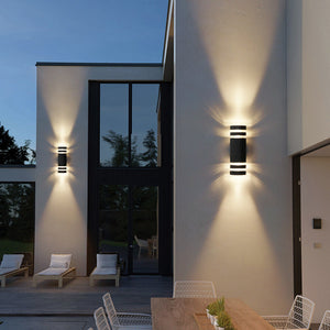 2-Weg LED Buiten Wandlamp | Aluminium & Glas Tuinlamp