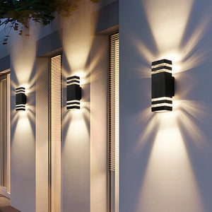 2-Weg LED Buiten Wandlamp | Aluminium & Glas Tuinlamp