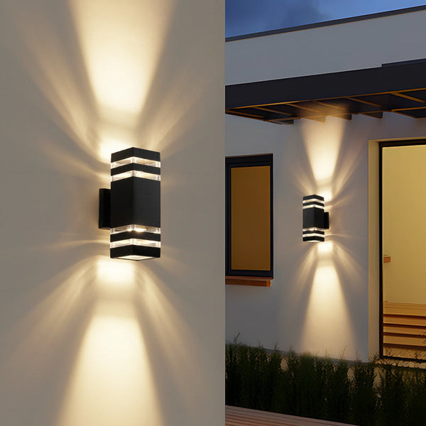 2-Weg LED Buiten Wandlamp | Aluminium & Glas Tuinlamp