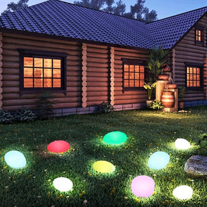 Elegante Buitenlamp in Natuursteen – LED Licht voor Tuinpad & Terras