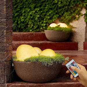 Elegante Buitenlamp in Natuursteen – LED Licht voor Tuinpad & Terras
