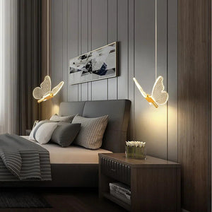 Elegante Pendellamp in Vlindervorm – LED Plafondlamp voor Warme Sfeerverlichting
