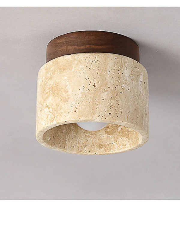 Minimalistische Japanse Plafondlamp – Zacht Houten Ontwerp